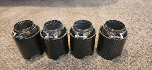 Bmw m2 coupe f87 carbon m performance exhaust tips cover oem set of 4