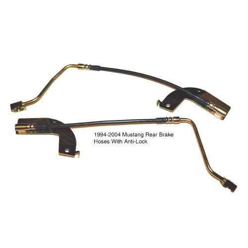 1999-2004 ford mustang rear stainless steel brake hose kit with traction cont...