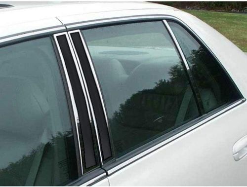 Polished pillar post outline trim fit for 2006-2011 cadillac dts 4dr [6pcs]