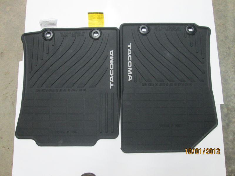 Brand new 2011-2013 toyota tacoma reg cab rubber floor mats, black in color