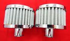 **lot of 2** chrome extra flow 1&#034; to 1-1/4&#034; push in valve cover breather filter