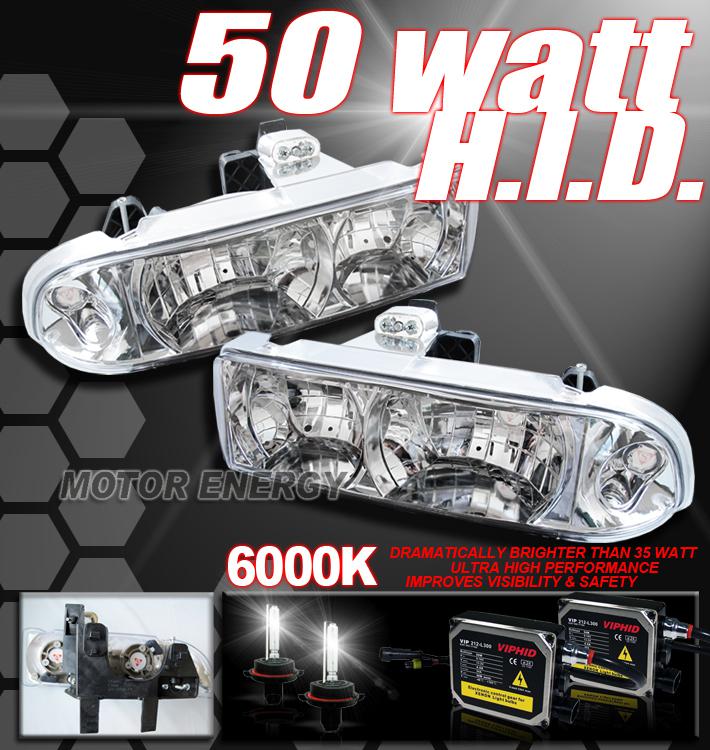 98-04 chevy s10 blazer crystal head light+50w xenon hid