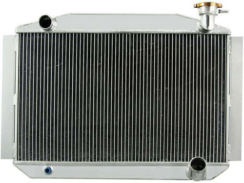 2 row aluminum radiator for 1955-1960 chevrolet corvette 350 v8 1956 1957 1958