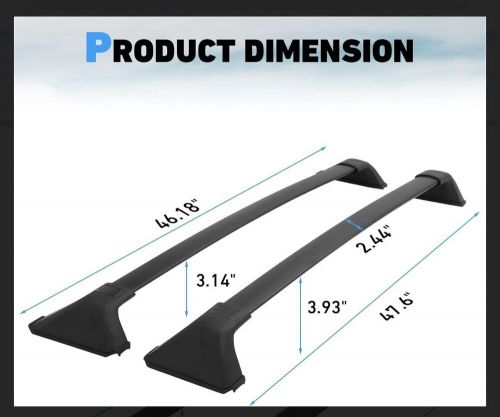 Cross bars for toyota highlander 2020 -2024 l &amp; le w/o roof rails