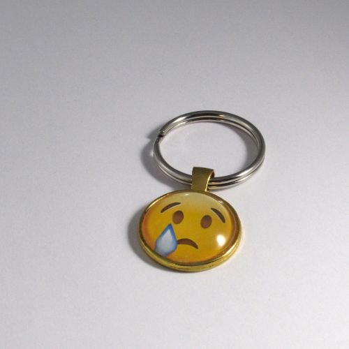 Sad emoji keychain