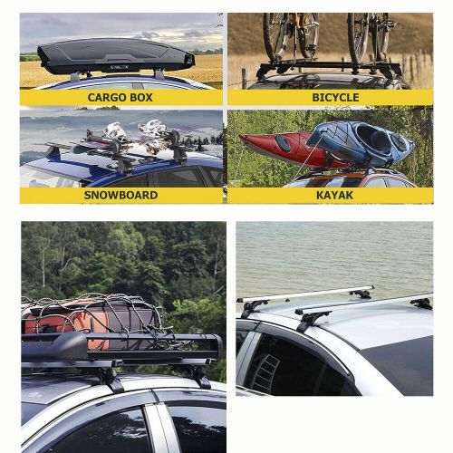 Car top roof rack cross bar cargo carrier for toyota corolla camry aluminum 48&#034;