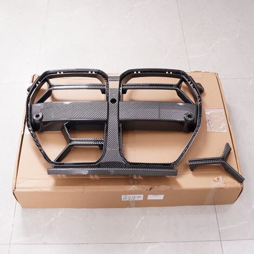 2pc carbon fiber nose style grill grille for bmw m3 g80 m4 g82 g83 csl 2021-2023