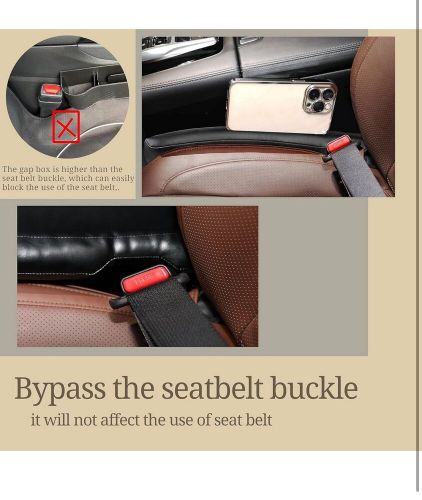 Leather car seat gap filler universal for car suv truck accessories seat gap