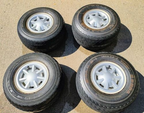 Ezgo rxv txt club car golf cart wheels turf tires hubcaps set of four 4