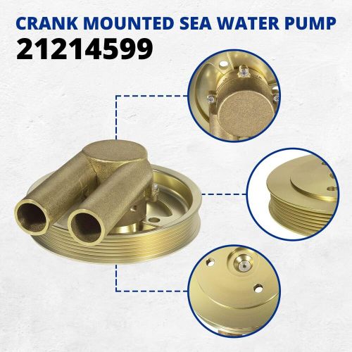 21214599 crank mounted sea water pump fits for volvo penta engines 4.3, 5.0, 5.7