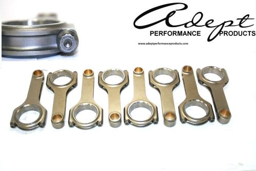 New chevy sbc 350 6.000&#034; h beam forged 4340 connecting rods w/arp 2000 rod bolts