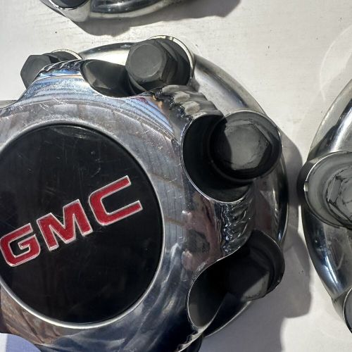 Gmc 2500hd 3500hd oem wheel center rim hub cap 8 lug chrome set of 4