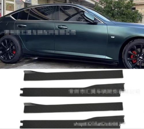 2020-2024 for cadillac ct5 carbon fiber color side skirts extension spoiler lip