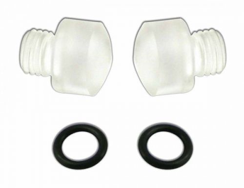 Moroso 65226 sight plugs for fuel bowl - clear view - pair