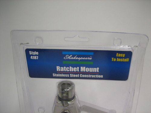 Shakespeare 4187 stainless steel ratchet mount for vhf antenna *new* 1&#034;-14