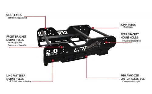 New cheetah factory racing cfr large link it up 2.0 snowmobile rack