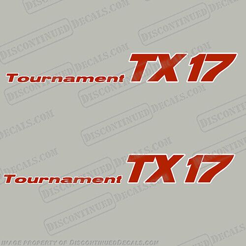 Fits bass tracker &#034;tournament tx17&#034; decals (set of 2)