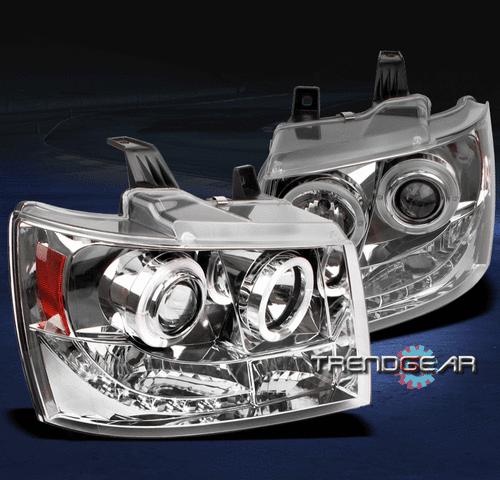 07-12 chevy avalanche/suburban/tahoe drl led halo projector headlight lamp 10 11