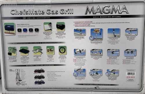 Magma a10-803 chefsmate propane bbq gas grill boat rv connoisseur marine nib