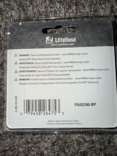 Littelfuse fhas100-bp fuse holder, ato 12 awg gxl, sealed, in-line