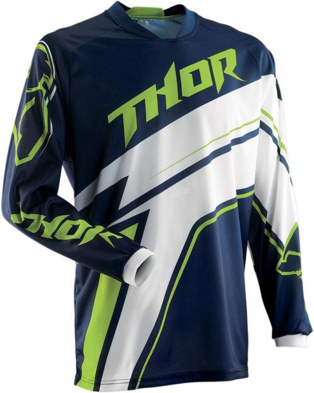 New thor motocross phase navy stripe offroad jersey. men's medium / m