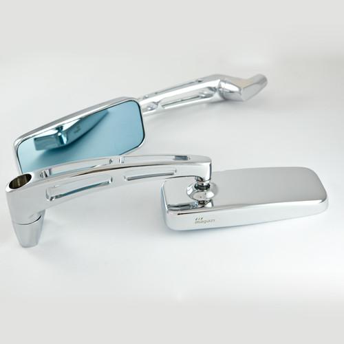 Gloss chrome mirrors aluminum for harley-davidson softail dyna v-rod ..