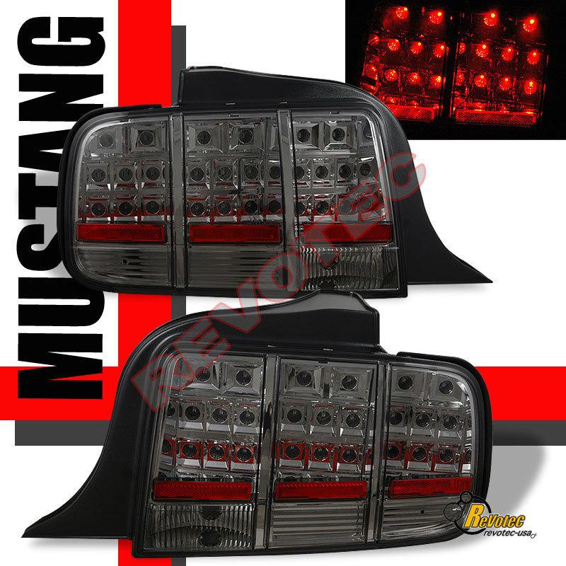 2005-2009 ford mustang v6 gt tail lights led smoke