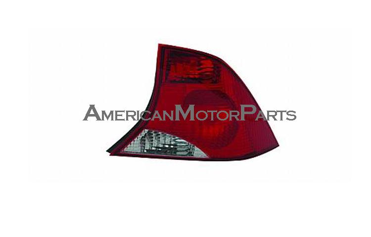 Passenger replacement black housing tail light 3-bulbs lamp type ford focus