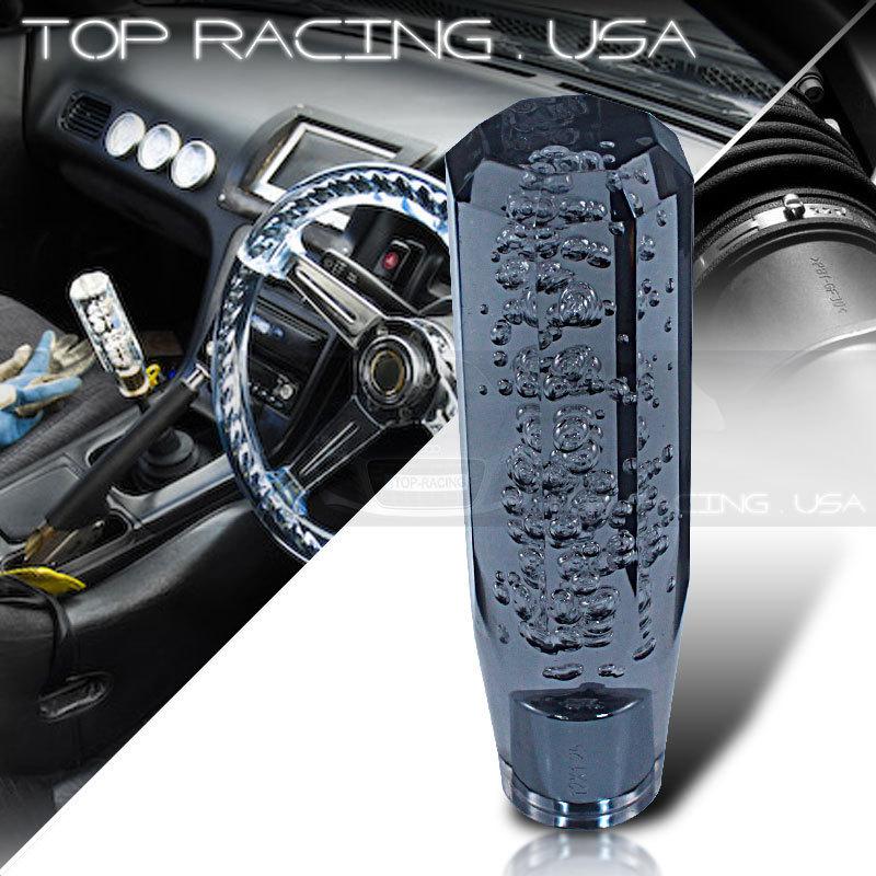 Universal 150mm octagon crystal bubble jdm/vip style  shifter shift knob black