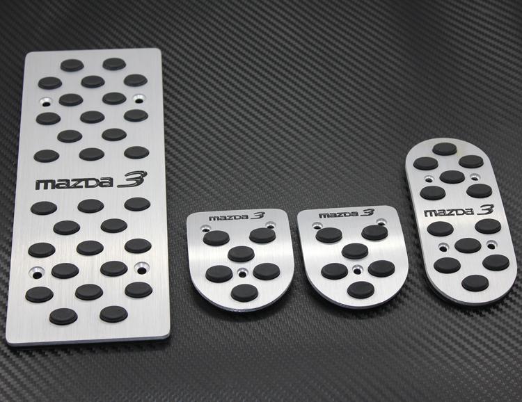 Aluminum sports fuel brake foot rest mt pedals pads pad fit for mazda 3 2