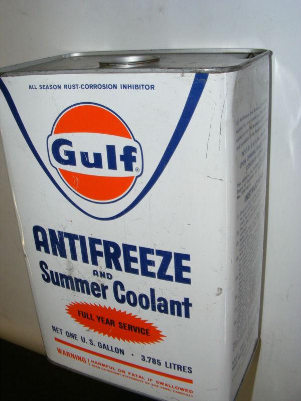 Gulf antifreeze coolant 1gallon can display garage shop service station man cave