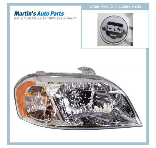 Clear lens new headlight lamp right hand chevy halogen rh passenger side sedan