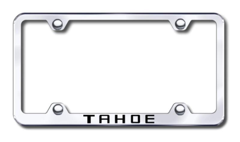 Gm tahoe wide body  engraved chrome license plate frame made in usa genuine