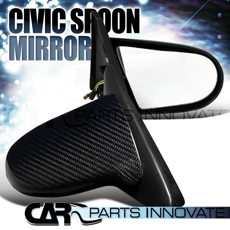 1996-2000 honda civic 2/3dr real carbon jdm spoon power mirrors