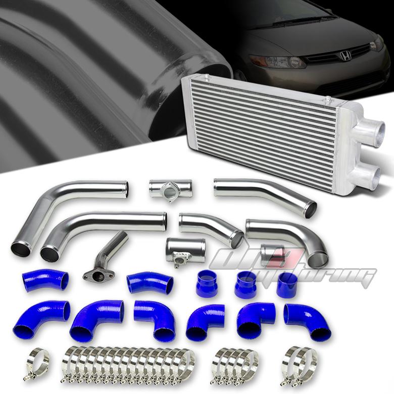 06-09 civic si fg2/fa k20 full aluminum bar&plate turbo intercooler+piping kit