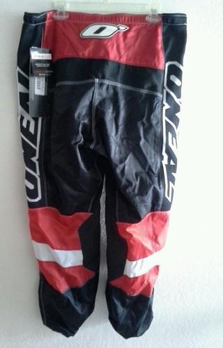 O'neal racing element adult racing pants size 40 nwt blk/red/wht