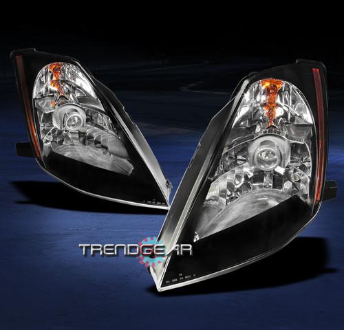 03 04 05 nissan 350z z33 fairlady z jdm black projector headlights lamp new pair