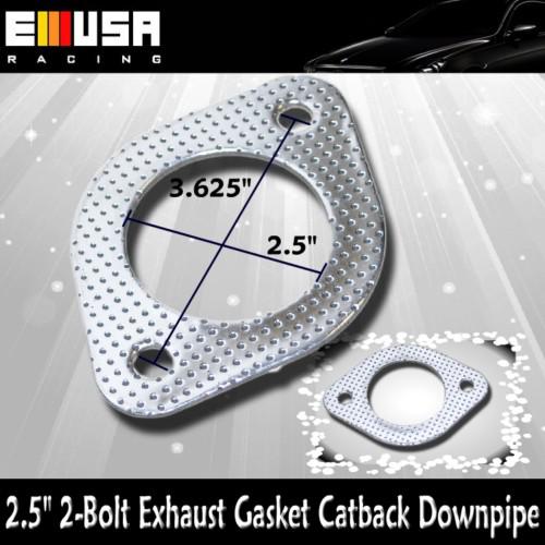 2.5"  2-bolt exhaust gasket catback downpipe honda civic accord crx del sol 350z