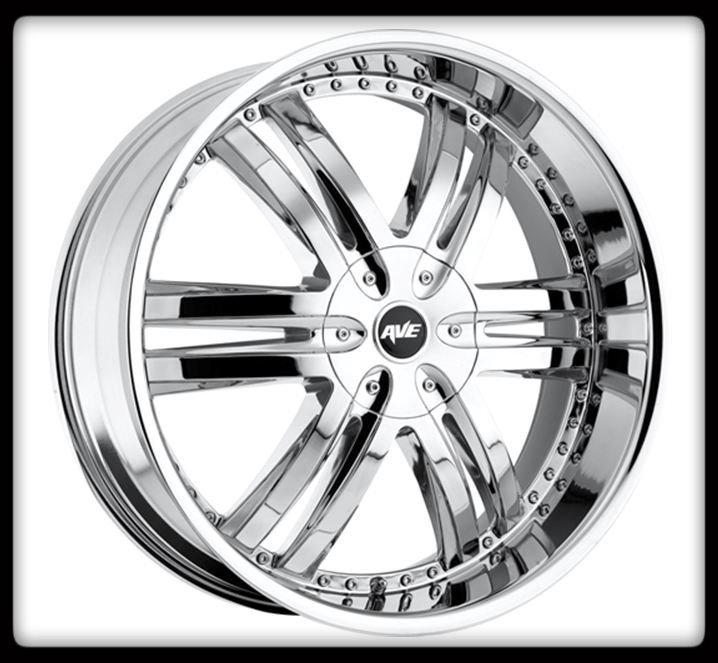 22" x 9.5" avenue a607 chrome wheels rims & 285-45-22 nitto terra grappler tires