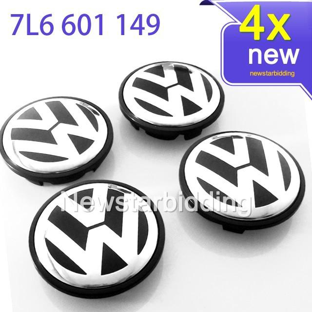 4x 76mm vw touareg 2004 2005 2006 2007 2008 wheel center hub caps 7l6 601 149