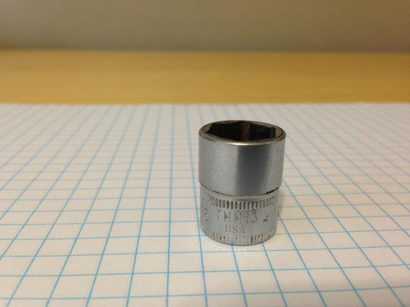 Snap-on 1/4" drive 13mm shallow 6 point socket
