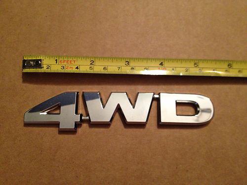 Used oem "4wd" emblem for 2007-11 cr-v & element and 2009-12 pilot & ridgeline