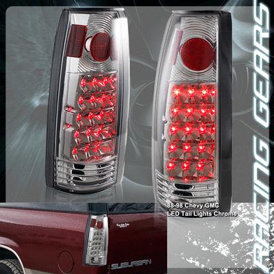 Chevrolet gmc c10 suburban led chrome housing clear lens altezza tail light lamp