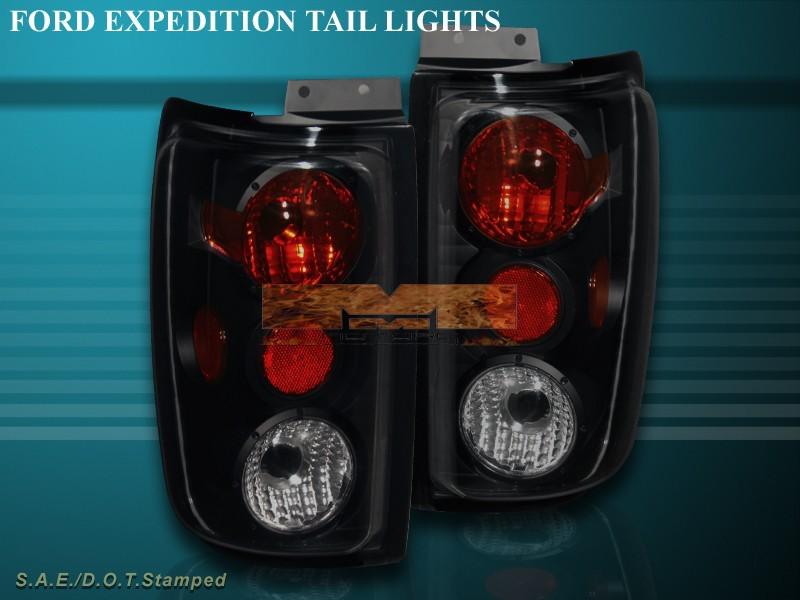 97-02 ford expedition tail lights black smoke g2 altezza brand new brake lamps