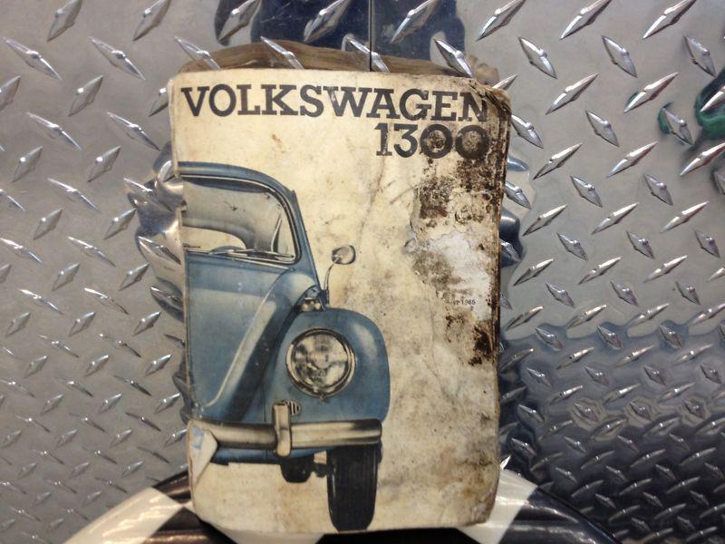 1966 volkswagen 1300 bug owners manual  owner guide vw beetle volkswagon