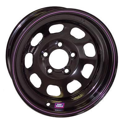 Bart wheels imca competition black with purple stripe wheel 15"x8" 5x4.75" bc