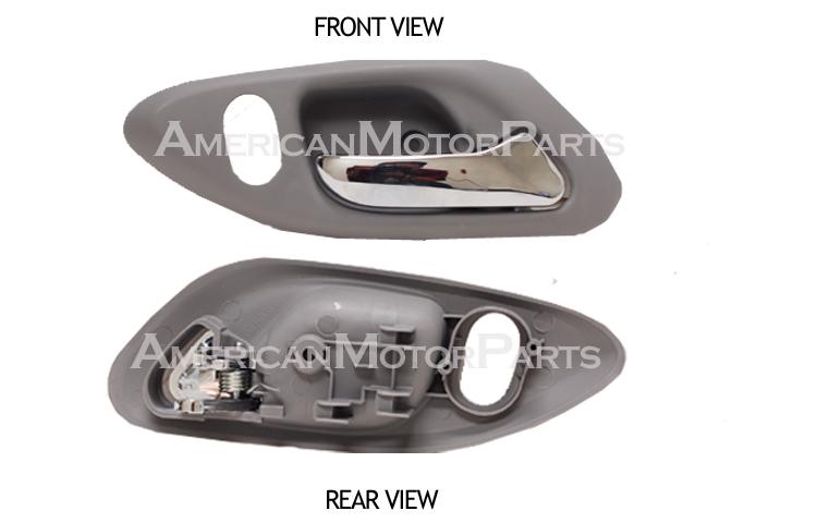 Right replacement inside frt gray door handle w/ chrome lever 98-02 honda accord