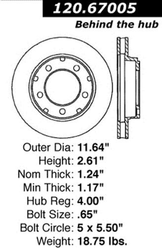 Centric-power slot 127.67005r stoptech sport rotors