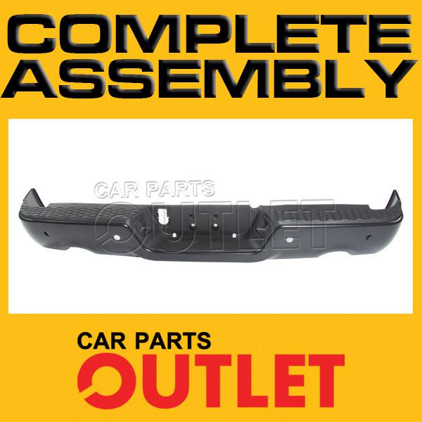 09-12 ram 1500 rear bumper primered step pad lamp bracket dbl exhaust pdc holes