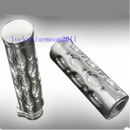  7/8" alloy chrome handlebar handgrips for yamaha pw tw yzf fzr suzuki dr rm gsx